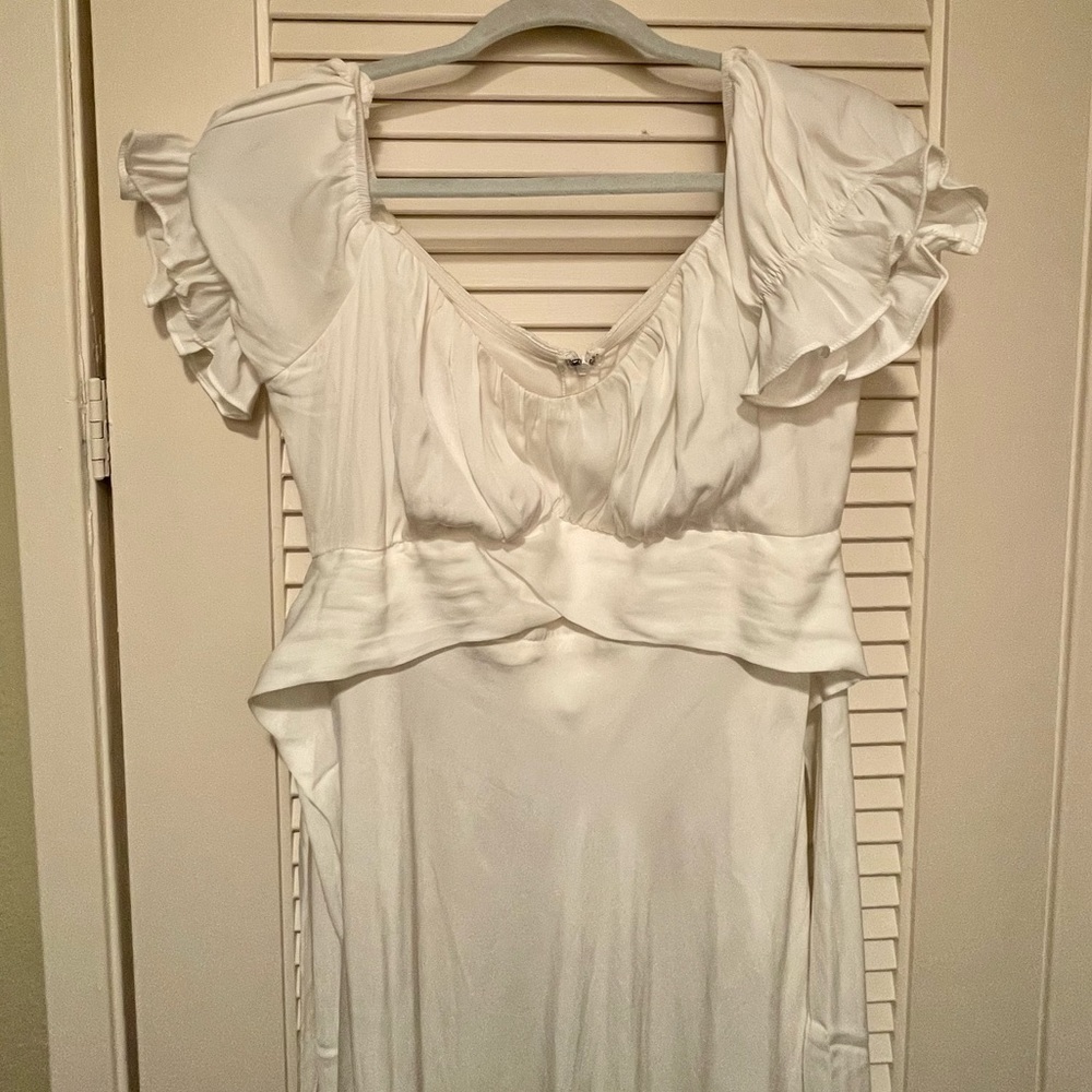 White off the shoulder maxi dress